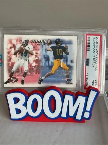 PSA 9 - 2000 Skybox Dominion CARMAZZI / TOM BRADY Rookie RC #234 