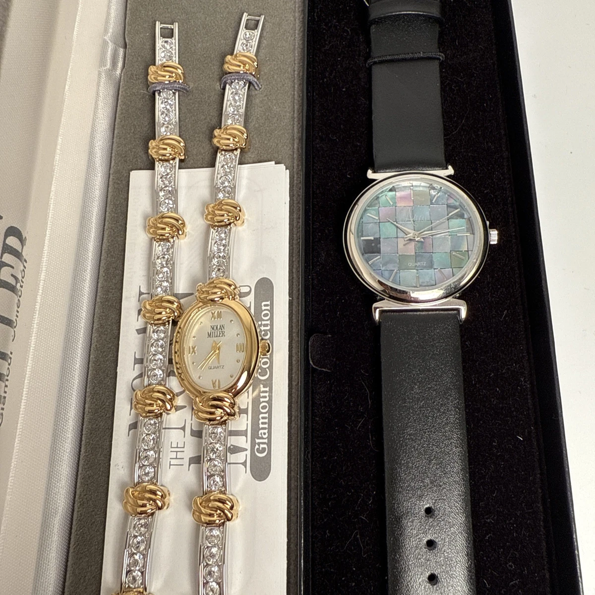 Aria Womens 925 Sterling Silver Quartz Watch Stone Bezel Red Brocade New Battery Aria Wristwatches for sale | eBay main image 2