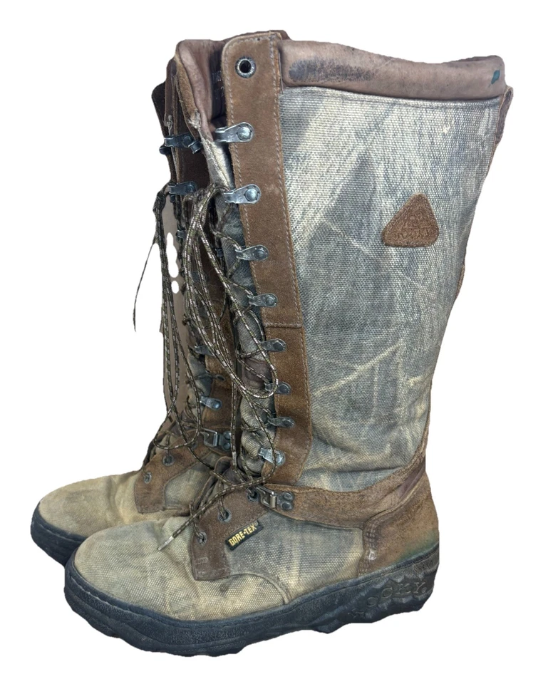 Botas masculinas Rocky Pro Lite 16" impermeáveis Thinsulate carvalho musgoso camuflagem cobra tamanho 11M - Imagem 4 de 4