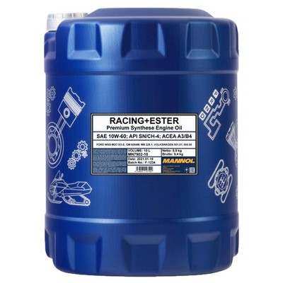 10 LITER 10W-60 MANNOL MOTORÖL RACING + ESTER 10W60 API SN CH-4 SPORTWAGEN