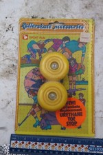 Sport Fun 1980 URETHANE yellow roller skate TOE STOPS. Sealed, NEW 