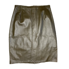 Firenze Leather Pencil Skirt Womens Size 12 Waist 28.5" Vintage 80s Retro USA