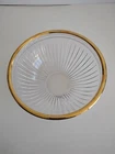Marquis by Waterford Hanover Gold Trimmed Crystal Bowl Signed 8 1/4" Dia Vtg