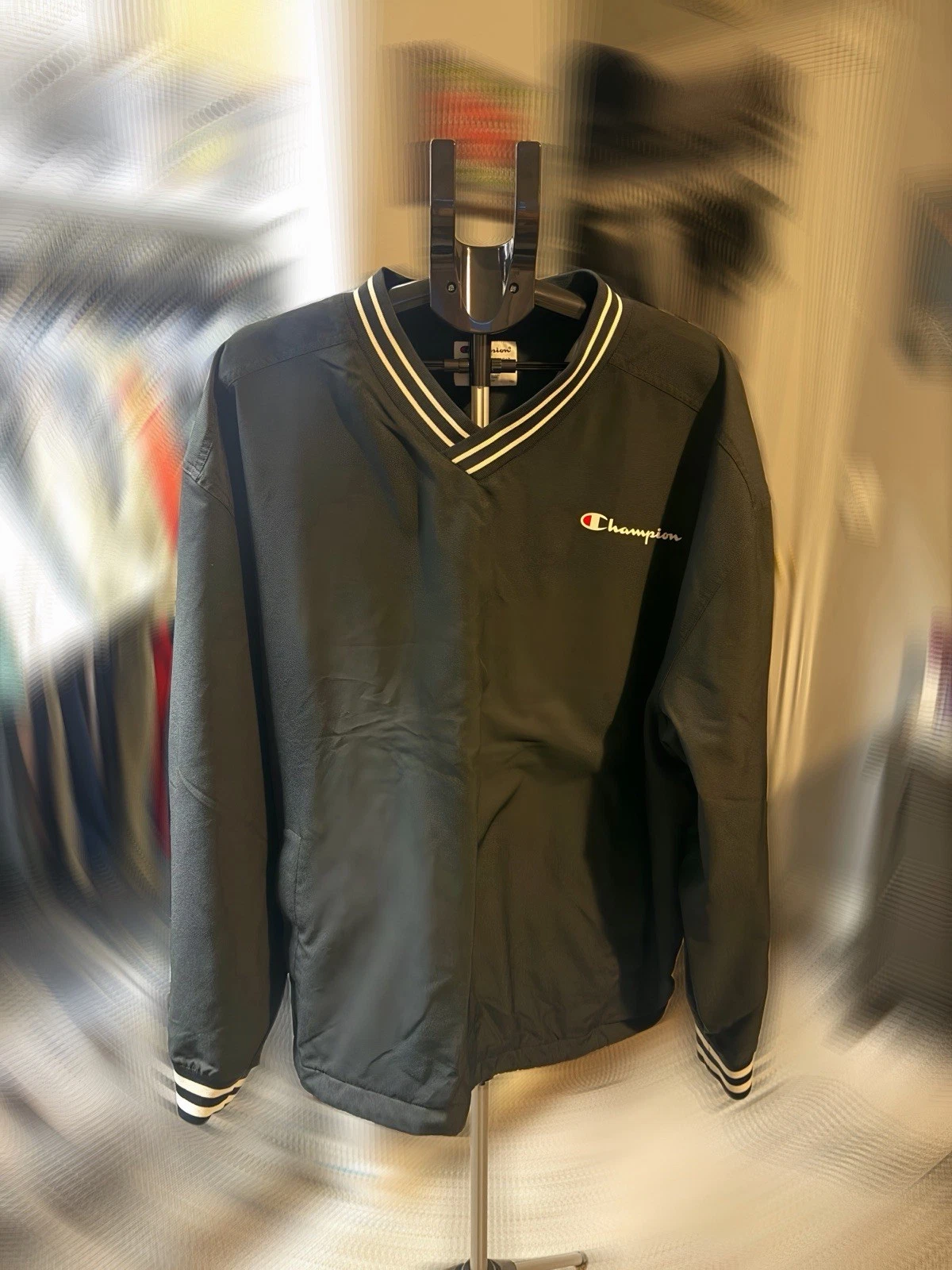 Champion Authentic Athleticwear Men’s XXL V-Neck Pullover Windbreaker Jacket image 1