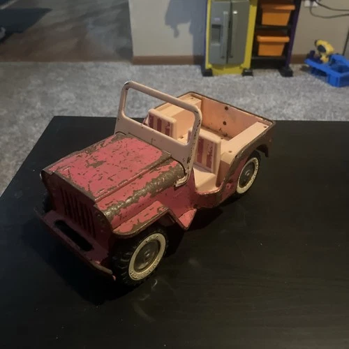 Vintage Tonka Pink Surrey Jeep Toy 1960s Parts Or Repair