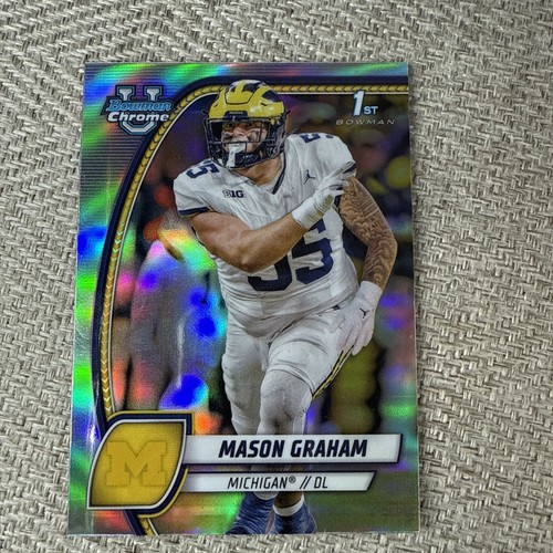 Mason Graham 2024 Bowman U Chrome 1st Silver Refractor Holo NFL Draft Browns #1 - 第 1/2 張圖片