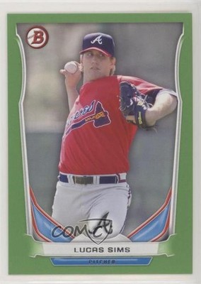 2014 Bowman Draft Top Prospects Green 22/75 Lucas Sims #TP-13 0b2