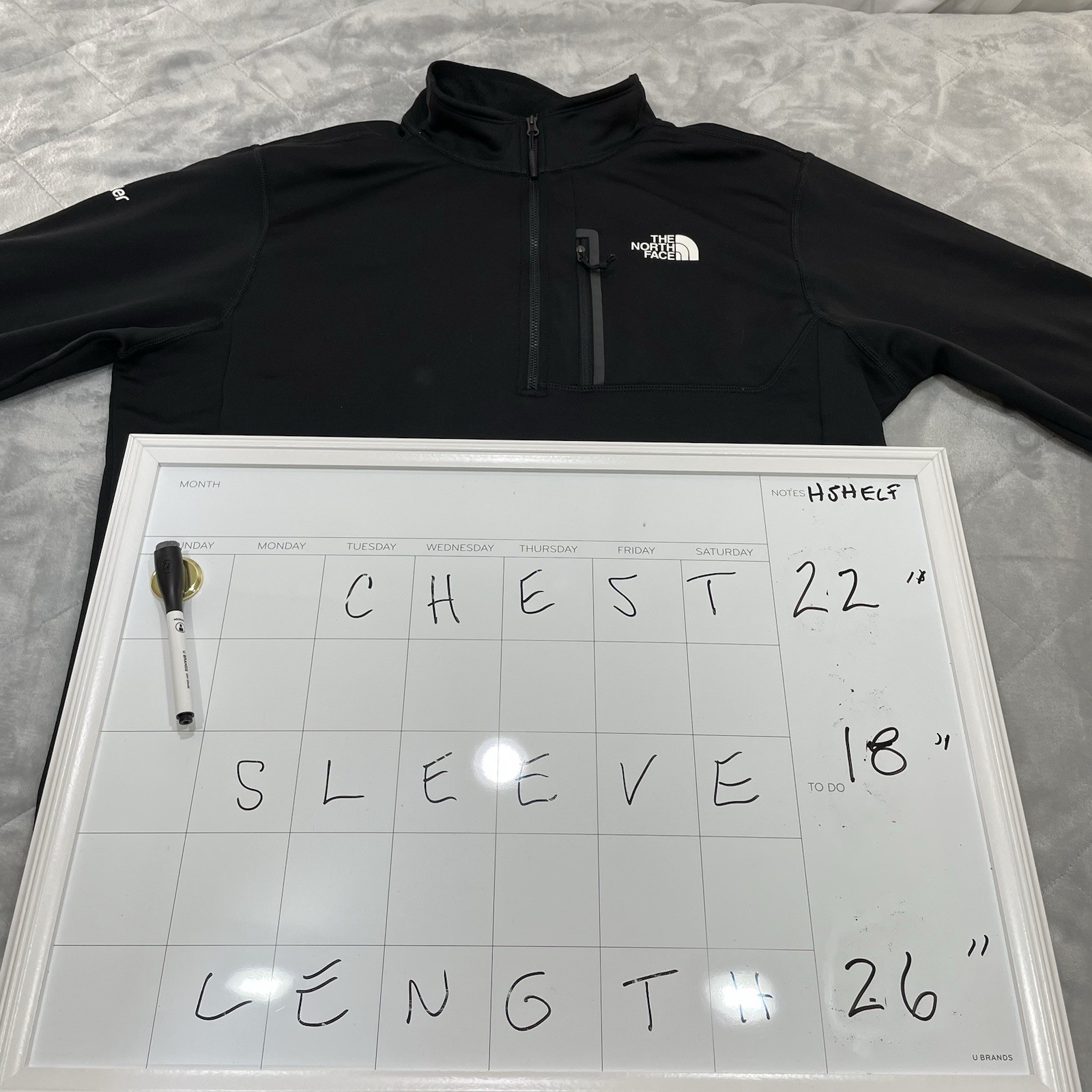 North Face Soft Shell Pullover Quarter Zip Men Si… - image 11