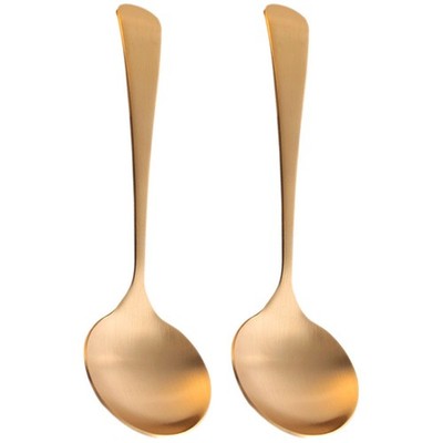 2 Pcs Servierlöffel Haushaltslöffel Große Suppenlöffel Asiatisch