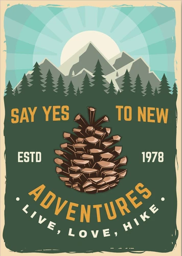 Hiking Exploring Adventure Hike Walk Wilderness Self Adhesive Vinyl Sticker
