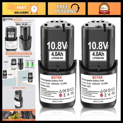 2-Pack 4000mAh Replacement Battery for Stihl 10.8V Cordless Tools & Shears