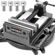 Bench Vise, 4-1/4" Drill Press Vise with Forged Steel Design, 4-3/8" Max Jaw ...