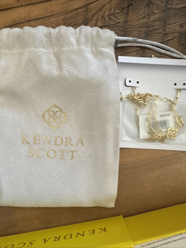 Kendra Scott Womens Pearl Letter N Short Pendant Necklace Gold White Pearl NIB - Image 3 of 4