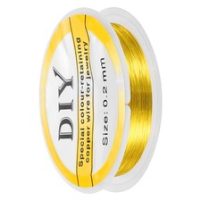 0.2mm Craft Wire Beading Copper Wire for Jewelry Making Supply Dark Gold