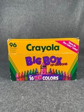 Vintage 1992 Crayola Crayons 96 Box w/ Sharpener Binney Smith 16 New Colors