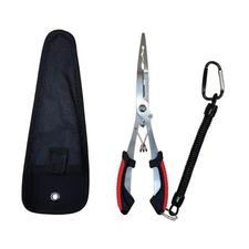 Stainless Steel Long Nose Fishing Split Ring Pliers Hook Remover Saltwater 