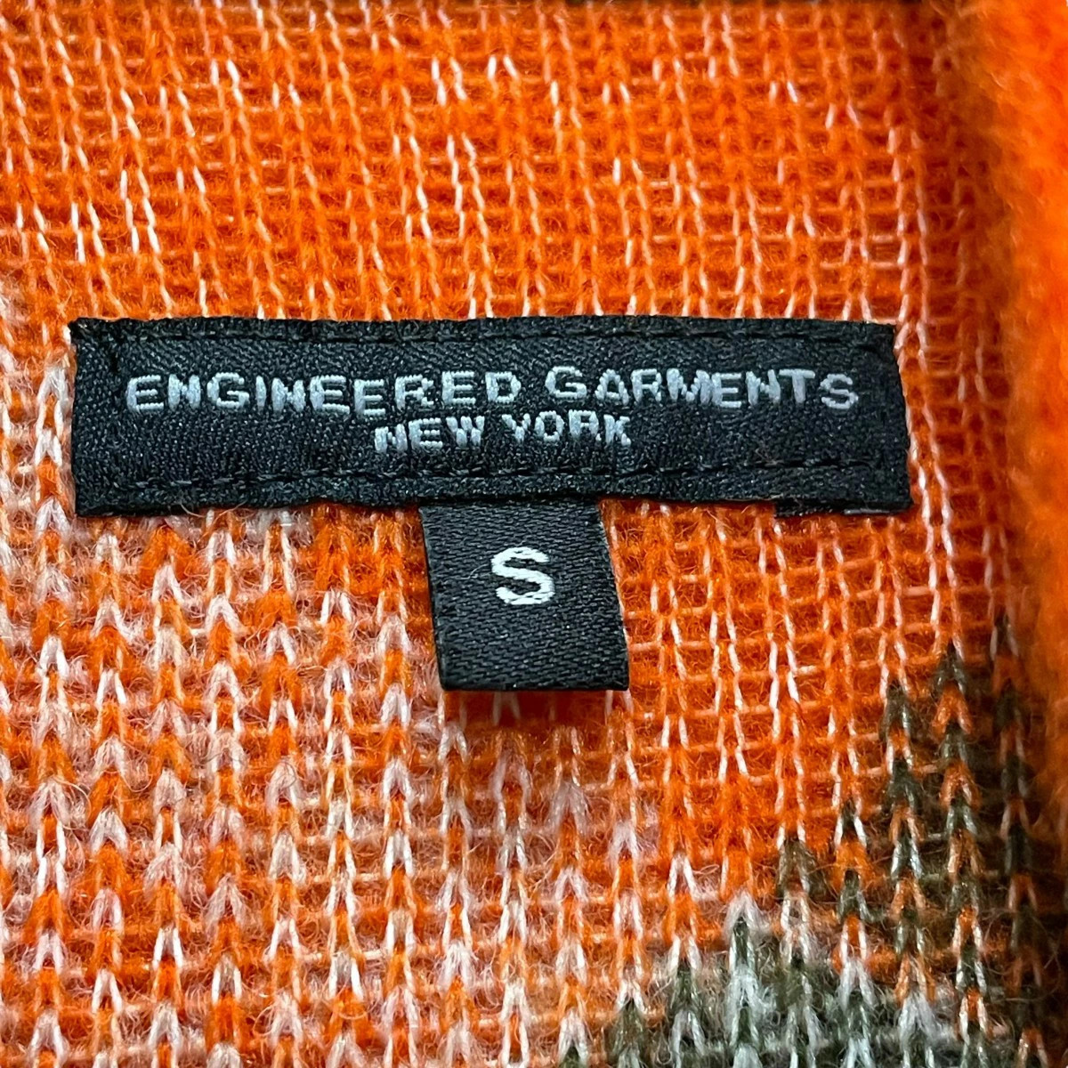 Engineered Garments Half Zip Pullover Orange Gree… - image 4