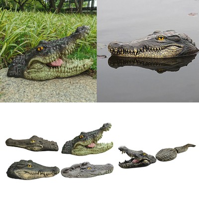 Realistische Alligator Kopf Decoy Teich Float Garten Krokodil Kopf Schwimm Teich