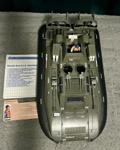 Hasbro GI Joe Killer Whale Hovercraft ARAH 1984 Vintage Complete Set