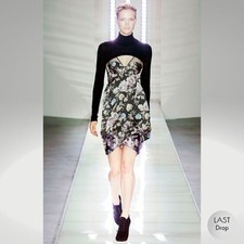 NEW PREEN by THORNTON BREGAZZI Runway Floral Bustier Silk Romantic Gothic Dress