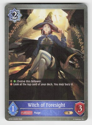 Shadow Verse Evolve Duet of Dawn & Dusk #BP09-055EN Witch of Foresight