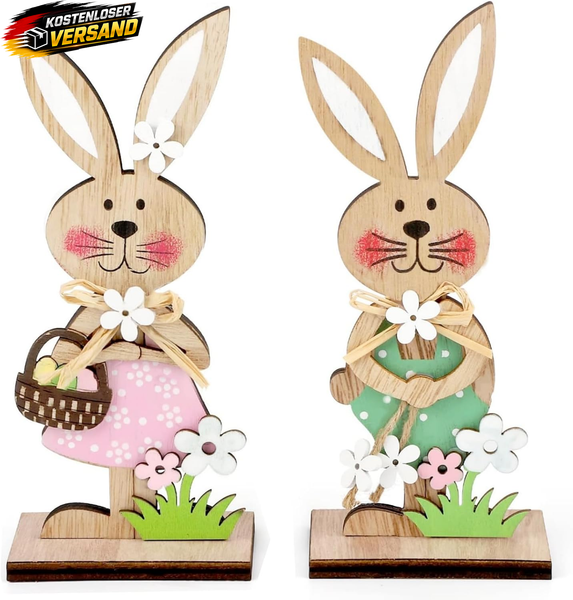 Abschlussverkauf Osterhase Aus Holz Osterhasen Deko Zum Hinstellen Osterdeko Hol-image