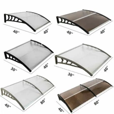 40"x 30"/80"/120" UV Protector Front Door Window Awning Cover Outdoor Canopy