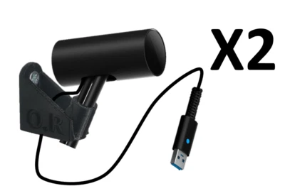 3D CABIN Soporte de pared con sensor CV1 para Oculus Rift (paquete de 2 en un): negro