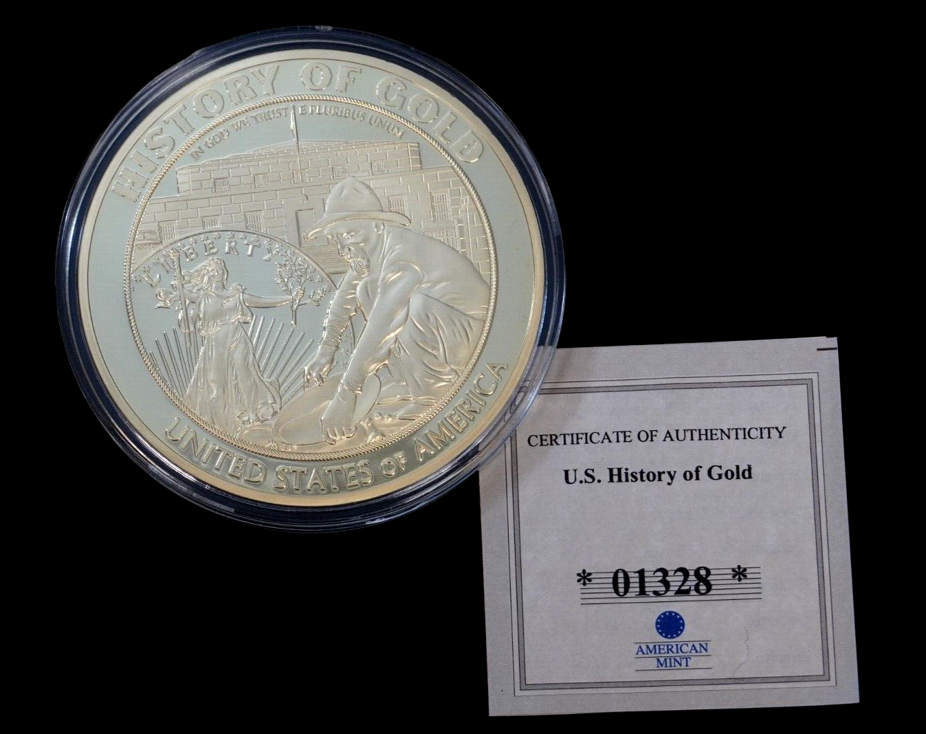 1 Large 1829 Gold Rush "U.S History of Gold" Medal w/ COA eBay
