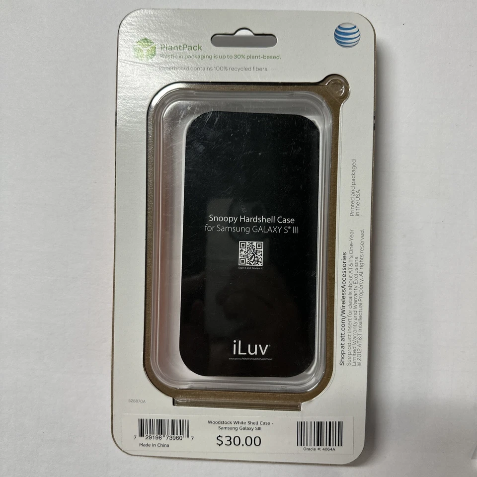 Funda rígida iLuv Peanuts para Samsung Galaxy S 3 Woodstock blanca nueva sellada Foto 2 de 3