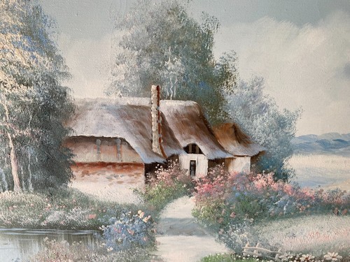 Oil Painting Signed Wilson Landscape 27" x 23" - Picture 2 of 11