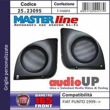 GRIGLIE ALTOPARLANTI SUPPORTO COPPIA TASCHE ANTERIORI 165 mm FIAT PUNTO 1999->