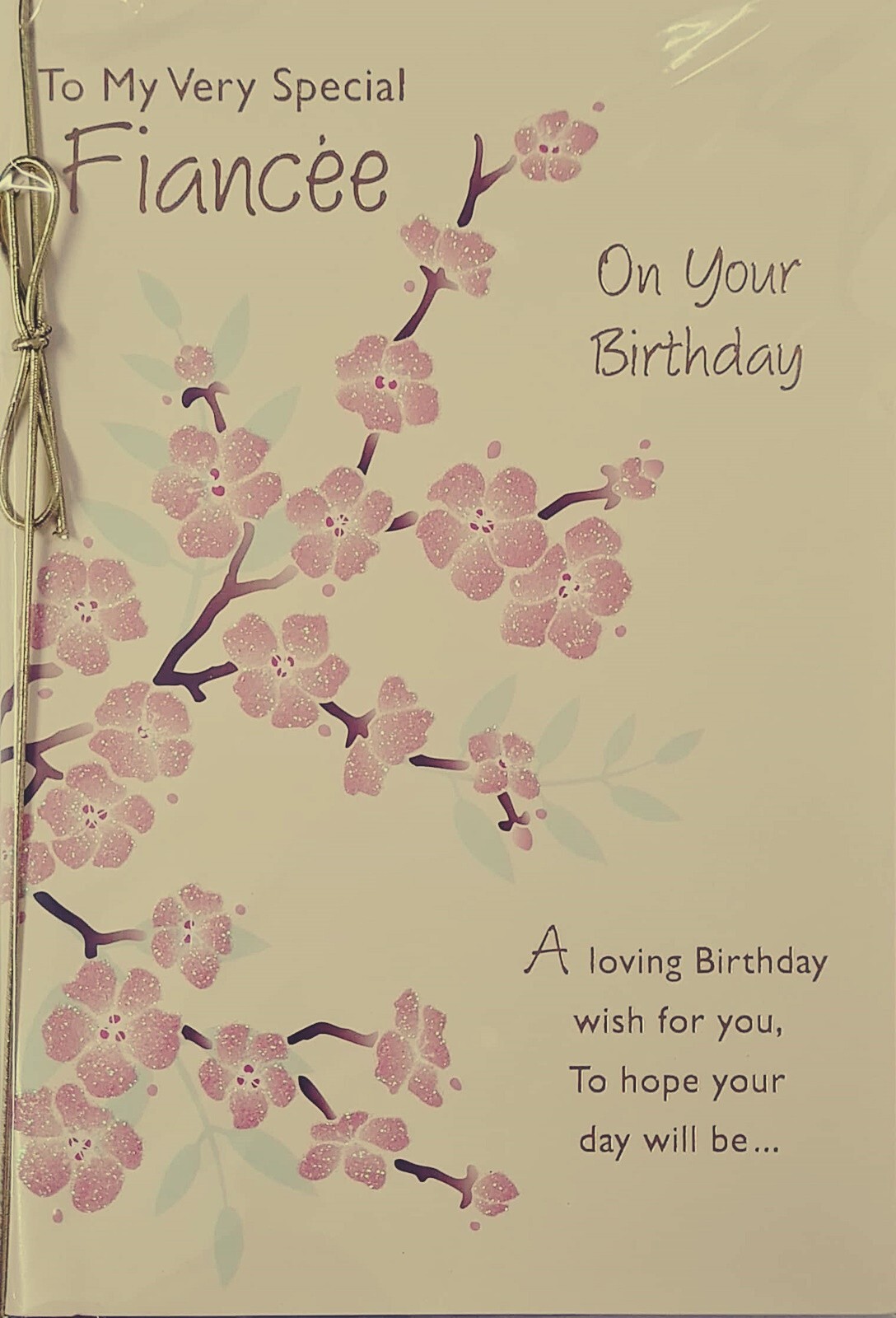 Happy Birthday Card To My Very Special Fiancée For Her Woman Female Flowers