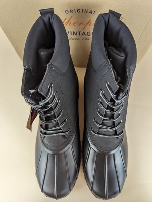 Weatherproof Vintage Adam II Duck Boots Mens 13 M Black Faux  display picture 1