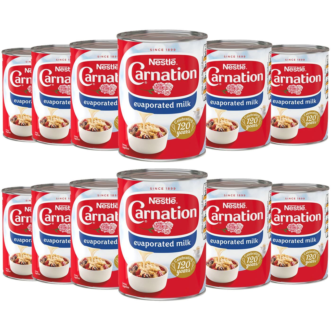 Nestle Carnation Evaporated Milk Dessert Pudding Rich Creamy Topping Pack12x410g