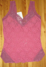 Hanky Panky S Mauves All Lace Floral 1.75" Straps Tank Top NWOT Cute 