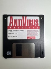 Vintage McAfee Anti Virus Dos, Windows, OS/2, 3.5 Floppy Diskette Version 4.0 