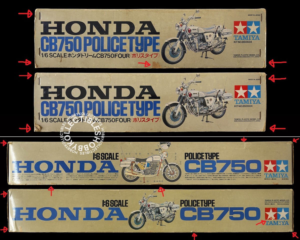 Tamiya 1/6 Honda CB750 Police Type Motorcycle Vintage 1977 Tamiya 1/6 Honda CB750 Police Type Motorcycle Vintage 1977