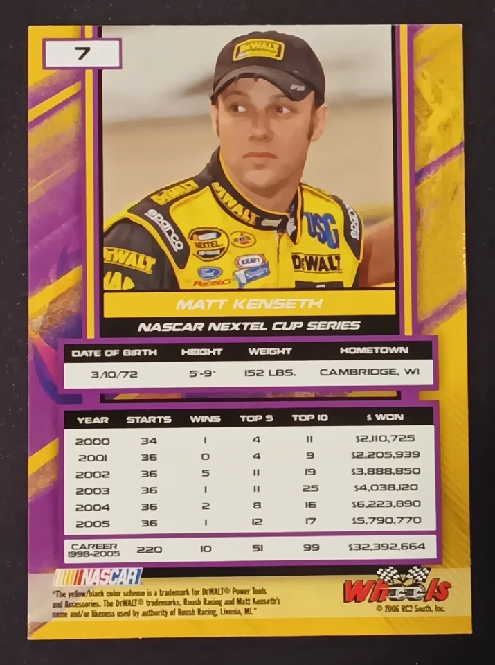 2006 Wheels High Gear #7 Matt Kenseth - Image 2 of 2