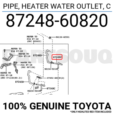 m 96136-54801 - Toyota - CLIP, RADIATOR HOSE, NO. - Nengun Performance