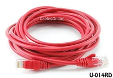 Intellinet 14ft CAT5E UTP Ethernet RJ45 Câble de correspondance rouge