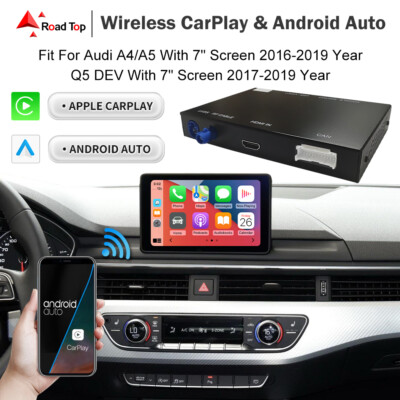 Wireless CarPlay Android Auto MirrorLink for Audi A4 A5 Q5 With 7'FactoryScreen