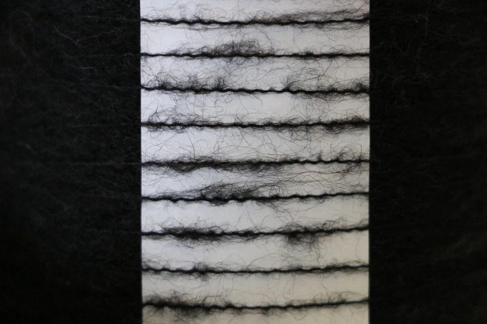 K06 (79,96€/kg) 250g ALPAKA - ALPACA / KID MOHAIR SCHWARZ (15) Wolle Zwirn Garn - Bild 4 von 4