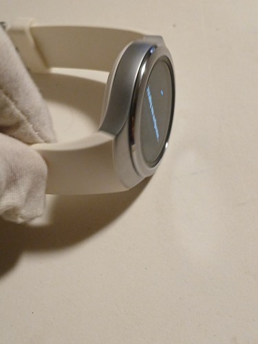 Samsung Galaxy Gear S2 Stainless Steel Silver Case / White SM-R720 Pre-owned - Picture 5 of 10