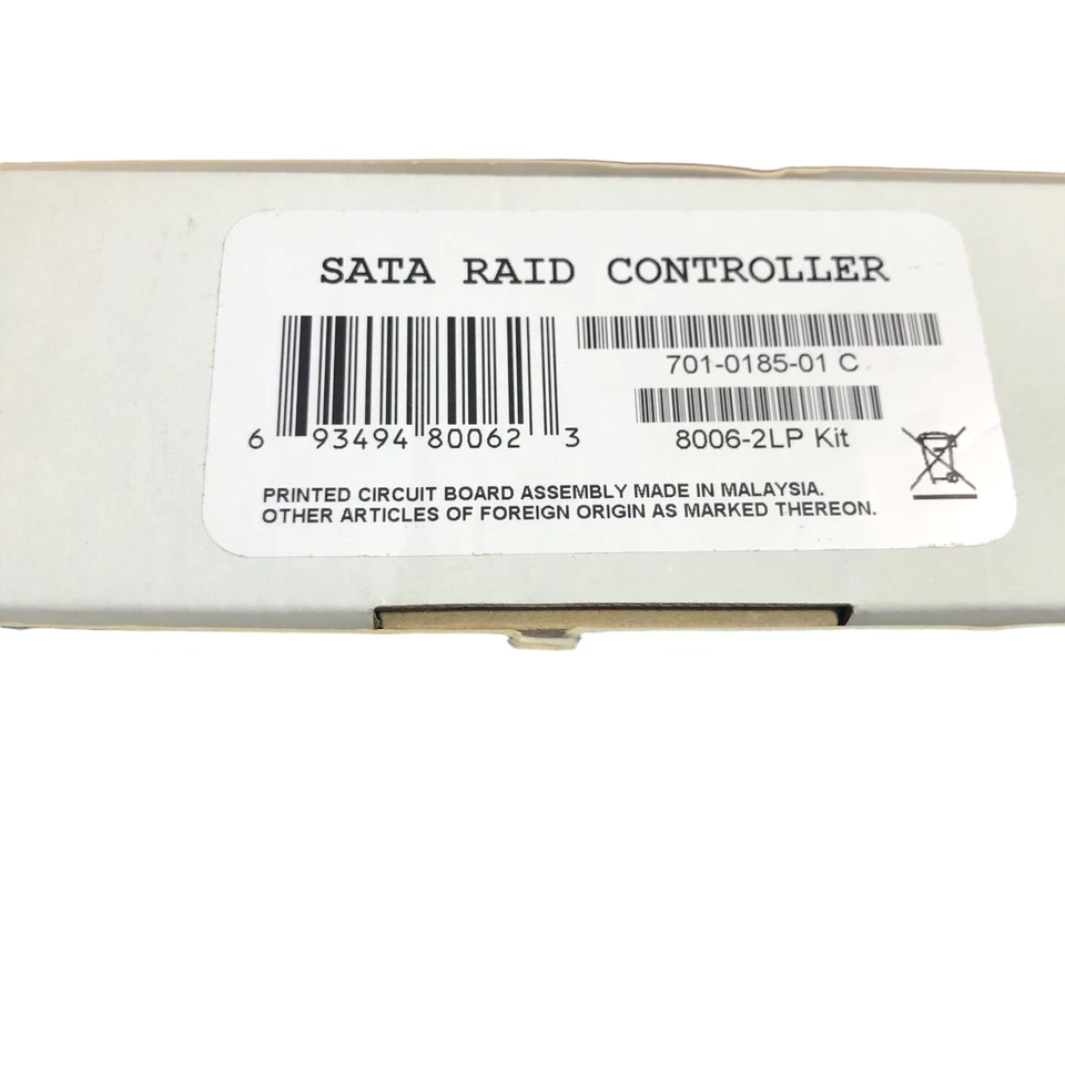 3ware Escalade 8006-2LP PCI-X 2-PORT SATA 1.5Gb/s RAID Controller. L8-71 SEALED - Image 3 of 4