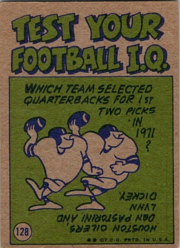 1972 Topps #128 Roman Gabriel Very good - Picture 2 of 2