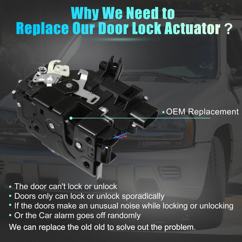 Pack (1) Front Left Door Lock Actuator for PORSCHE 911 996 MODELS 1998-2004 - image 3 of 4