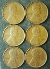 Lot of Six 1909 V.D.B. 1c Lincoln Wheat Cents