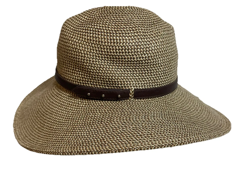 Шляпа женская Nine West широкополая бежевая соломенная пляжный курорт отдых летний круиз - Изображение 4 из 4