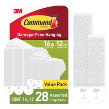 15 lb & 10 lb Large and Medium 28 Pairs Picture Hanging Strips 56 Strips, Dam... 0.37 per strip